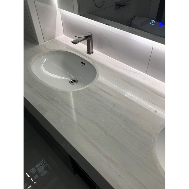NW581310 ANS GARANTIE Cuisine et salle de bain 6-30 mm d'épaisseur résistance à la chaleur Vanité de surface solide pour l'armoire 