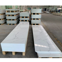 HW6801 Calacatta Kitchen And Bathroom 6-30 Mm Thickness Stain Resistant Artificial Stone Sheets For Counter Top
