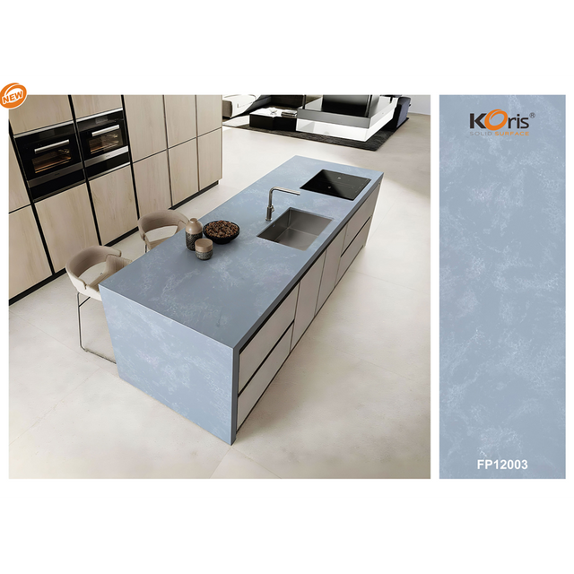 FP12003 Customize Color 10 Years Warranty OEM 6-30mm Big Slab Kitchen And Bathroom Heat Resistance Solid Surface Vanity Top