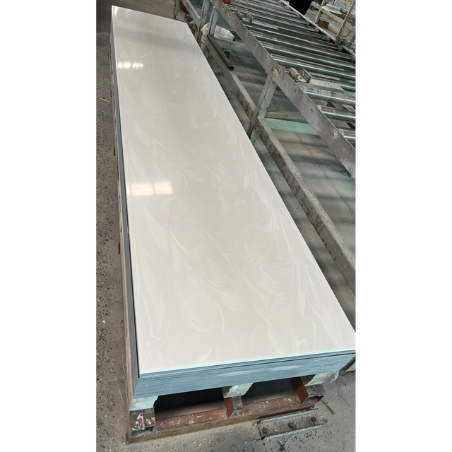 NW58108 Koris 10 Years Warranty Kitchen And Bathroom 6-30 Mm Thickness Heat Resistance Pure White Artificial Marble For Cabinet